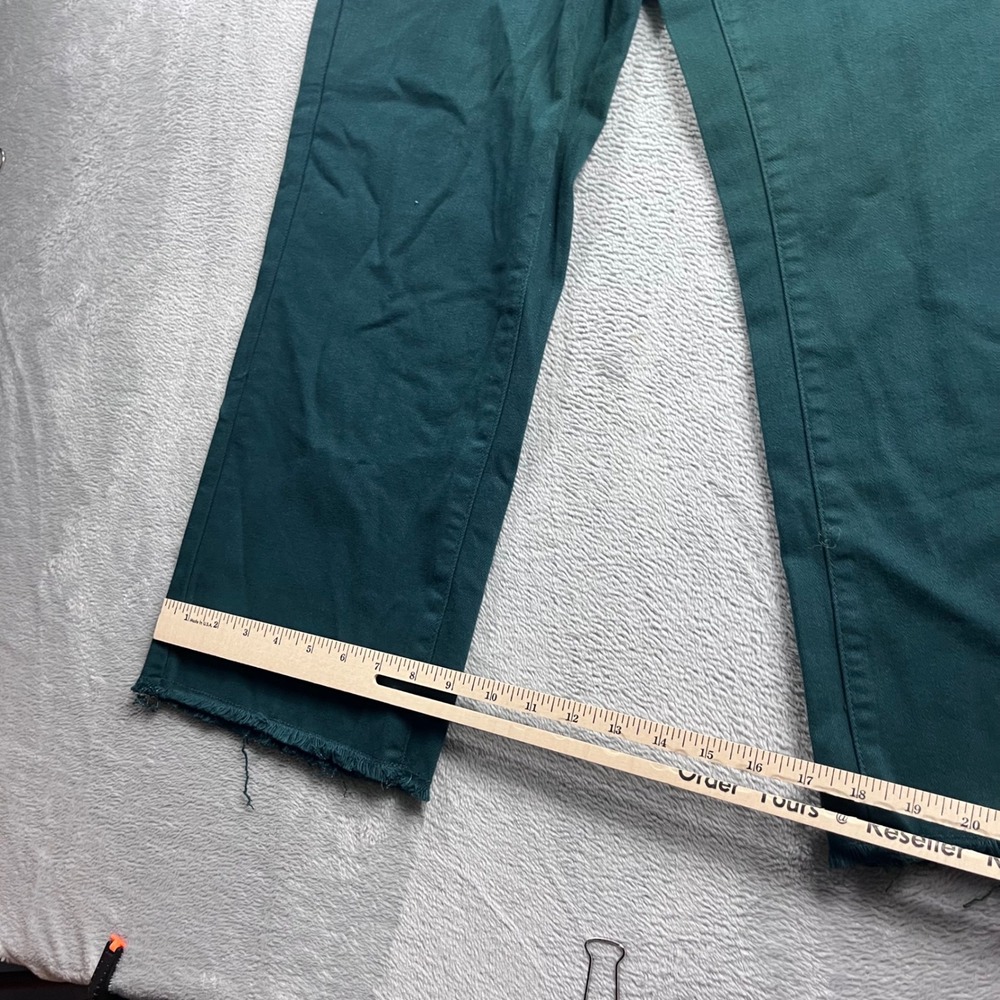 Judy Blue Womens High Waist Wide Leg Crop Teal Jeans Raw Hem JB88104 C Size 3/26 - Picture 8 of 12